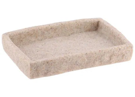 JABONERA RECTANGULAR POLIRESINA EFECTO PIEDRA NATURAL - 64120104