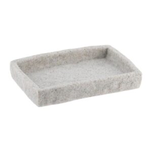 JABONERA RECTANGULAR POLIRESINA EFECTO PIEDRA GRIS - 64120180