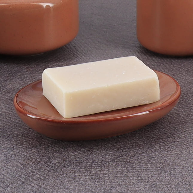 Jabonera de cerámica color terracota  - 64132168