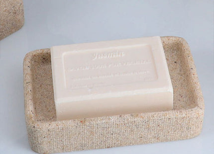 JABONERA POLIRESINA RECTANGULAR EFECTO ARENA NATURAL - 64141104