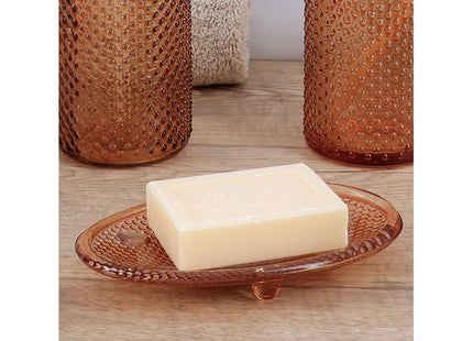 Jabonera en cristal ahumado dibujo de puntos 410ml - 64146163