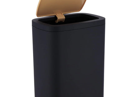 CUBO DE BASURA ABS RUBBER PVC EFECTO BAMBÚ 5L NEGRO - 65110103