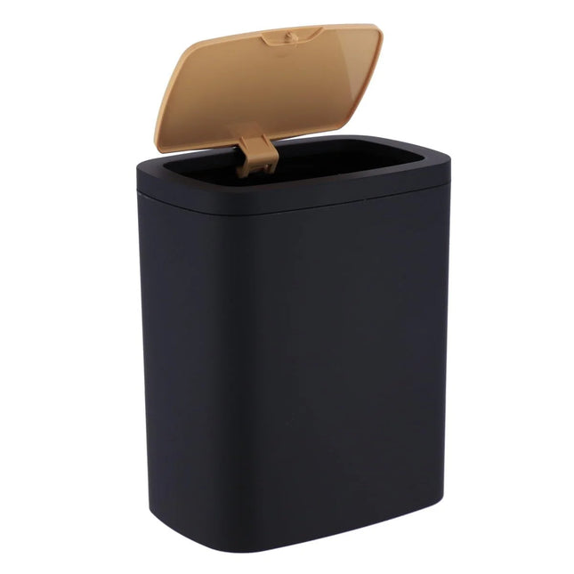 CUBO DE BASURA ABS RUBBER PVC EFECTO BAMBÚ 5L NEGRO - 65110103
