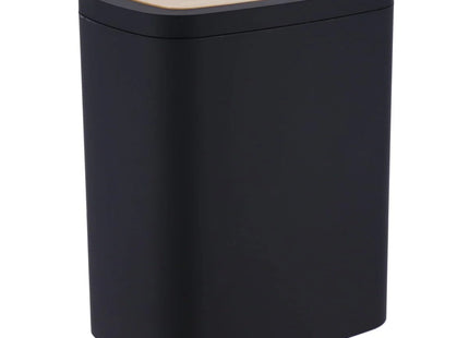 CUBO DE BASURA ABS RUBBER PVC EFECTO BAMBÚ 5L NEGRO - 65110103
