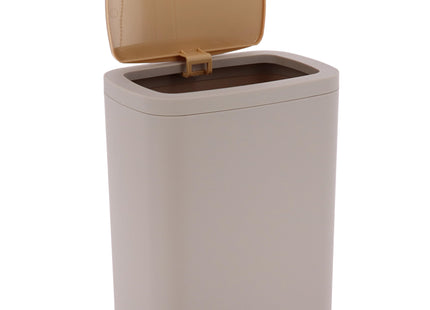 CUBO DE BASURA ABS RUBBER PVC EFECTO BAMBÚ 5L   BEIGE - 65110161