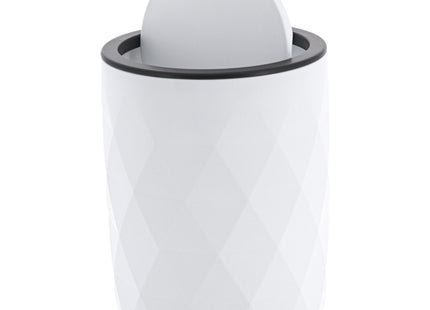 CUBO DE BASURA ABS + RUBBER 6L  BLANCO - 65138100
