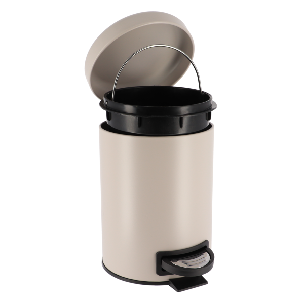 CUBO DE BASURA METAL 3L TAPA CON CAIDA AMORTIGUADA TOPO - 6543165