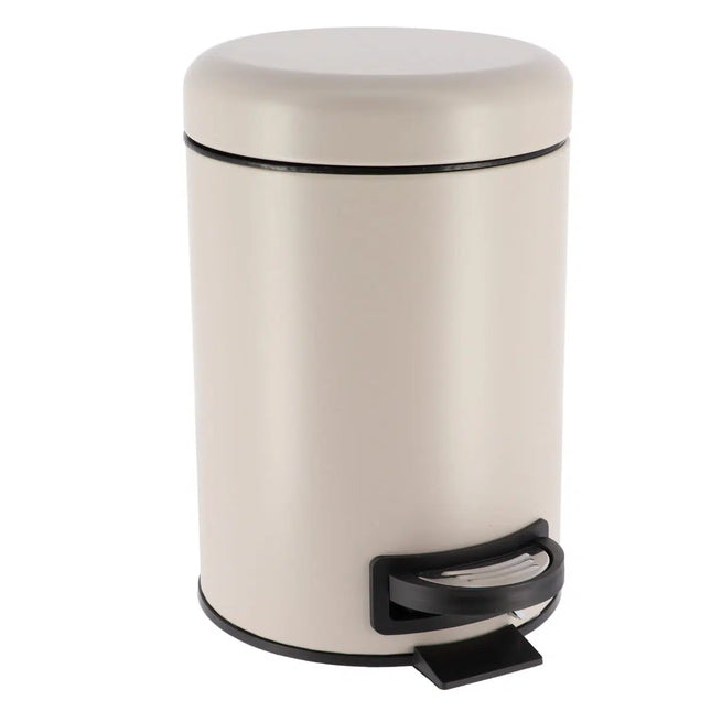 CUBO DE BASURA METAL 3L TAPA CON CAIDA AMORTIGUADA TOPO - 6543165