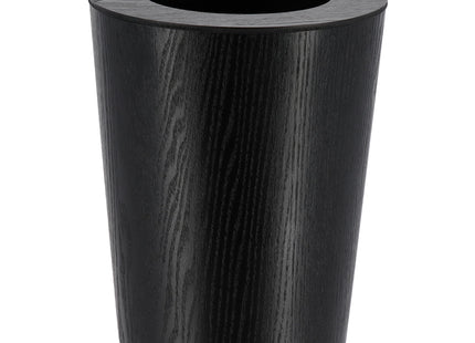 Papelera de baño estilo madera "Scandi" 9L Negro - 6553103