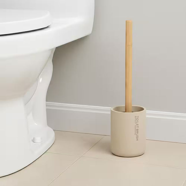 ESCOBILLA DE ASEO POLIRESINA - BEIGE/BAMBÚ - 66101161
