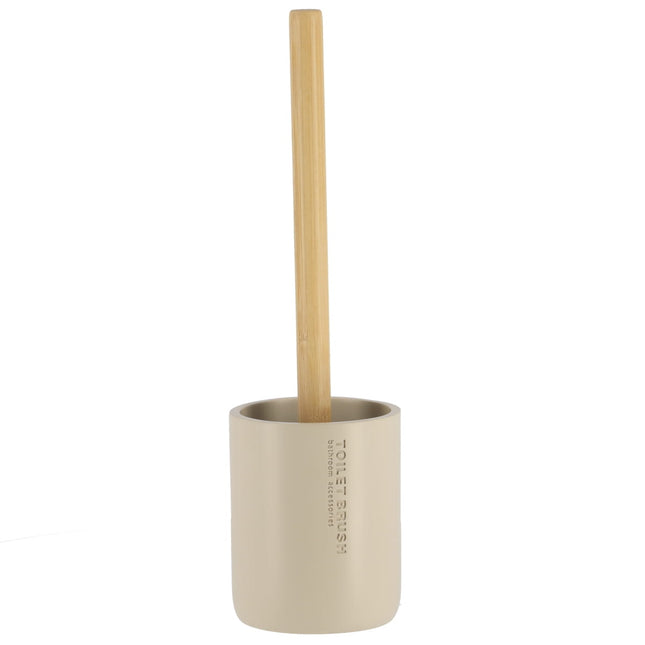 ESCOBILLA DE ASEO POLIRESINA - BEIGE/BAMBÚ - 66101161