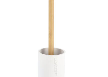 ESCOBILLA DE ASEO POLIRESINA - BLANCO/BAMBÚ - 66101210