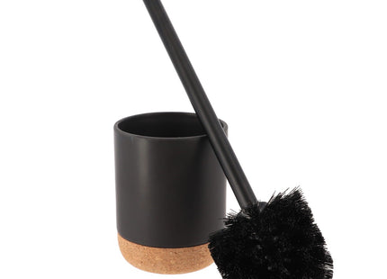 Vaso “Michavila” de cerámica negra y corcho - 66130247