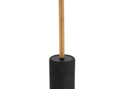 ESCOBILLA DE ASEO POLIRESINA REDONDA EFECTO MALLA MANGO BAMBÚ NEGRO - 66161103