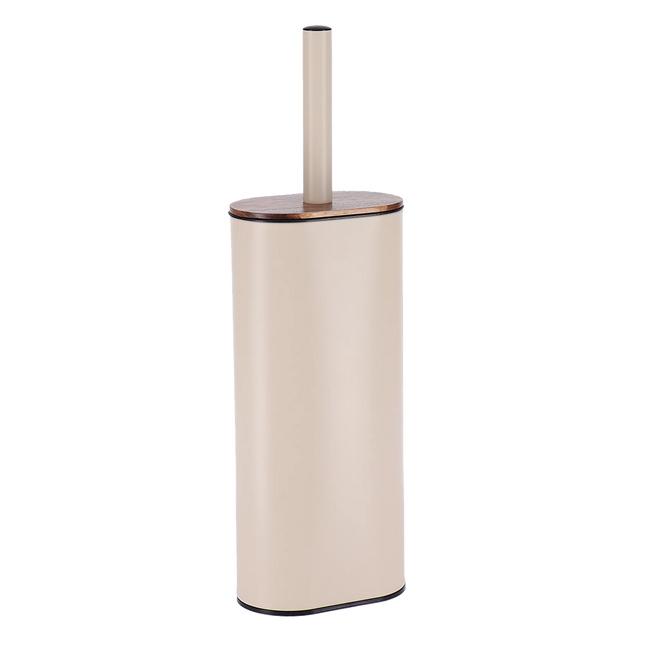 Escobilla de baño ovalada color beige - 6651169