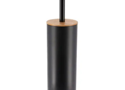 Cepillo de baño con tapa de bambú en negro - 6674237