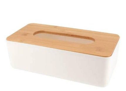 CAJA  PAÑUELOS  TAPA BAMBÚ BLANCO - 6724210