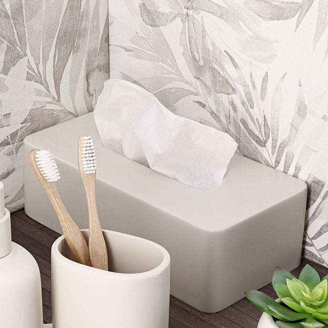 CAJA DE PANUELOS POLIRESINA BEIGE - 6726161