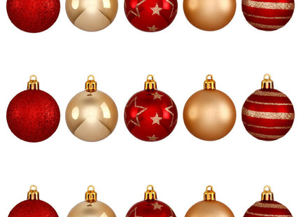 Juego de 15 bolas navideñas D5cm rojas Noel y compañía - 694504A