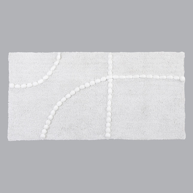 Alfombra "Leo" de algodón 45x90cm blanco - 71209100