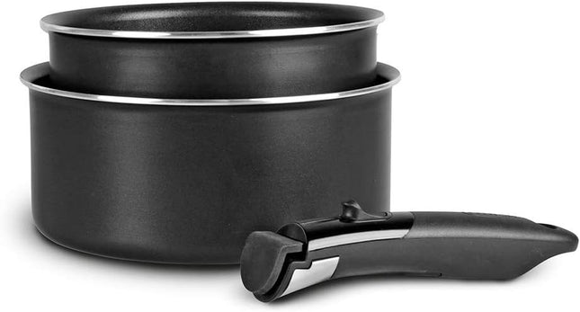 Juego de 2 sartenes D16 y 20 cm de aluminio antiadherente con mango extraíble - todas las placas de inducción "Sitram" - 713285