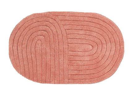 ALFOMBRA CON MECHONES ALGODON OVAL 50X80 TIERRE DE SIENA - 7199124