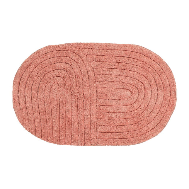 ALFOMBRA CON MECHONES ALGODON OVAL 50X80 TIERRE DE SIENA - 7199124