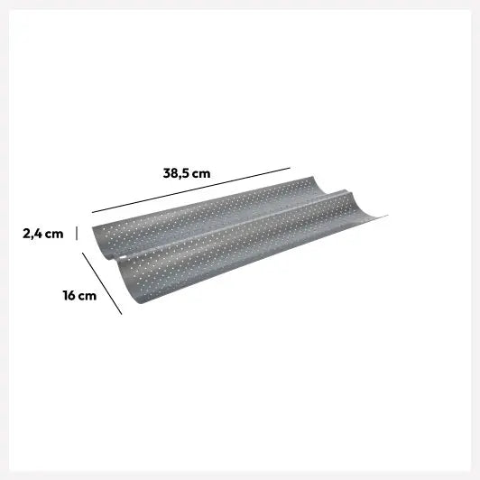 Set de 2 moldes metálicos para baguettes - 747062A
