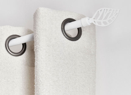 Barra de cortina extensible individual de D19mm 120-210cm con extremos blanco - 75042120108