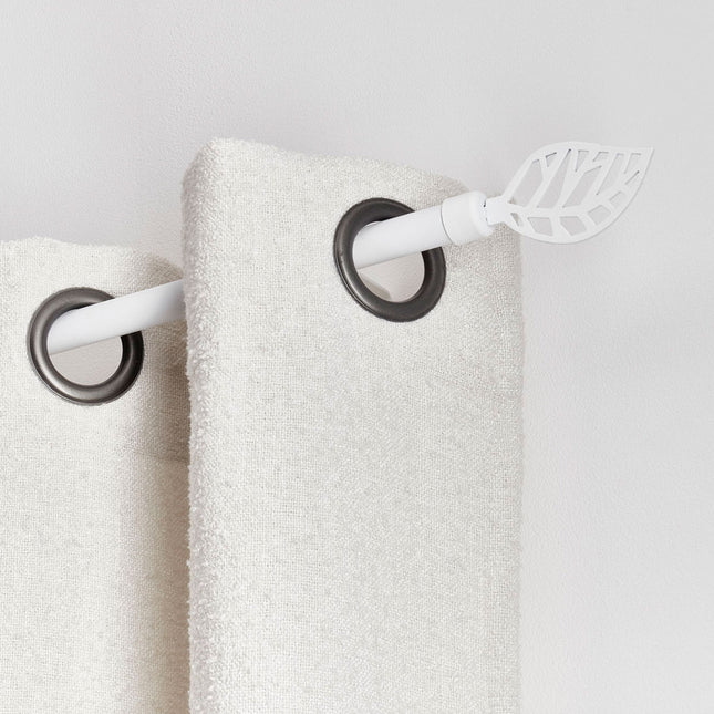 Barra de cortina extensible individual de D19mm 120-210cm con extremos blanco - 75042120108