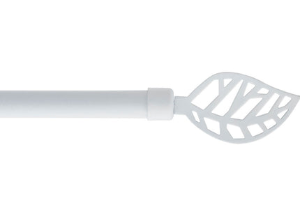Barra de cortina extensible individual de D19mm 120-210cm con extremos blanco - 75042120108