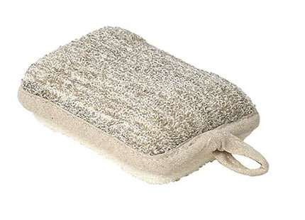 ESPONJA DE BAÑO DE BAMBÚ/ALGODON - CREMA/TOPO - 75503233