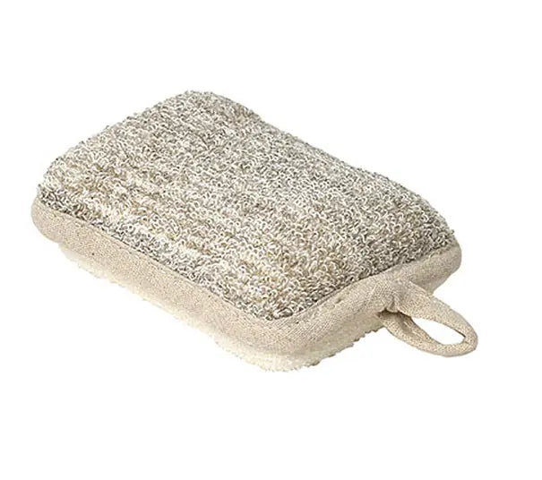ESPONJA DE BAÑO DE BAMBÚ/ALGODON - CREMA/TOPO - 75503233