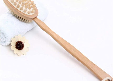 CEPILLO DE MASAJE DOBLE LADO CON MANGO  BAMBÚ - 75519195