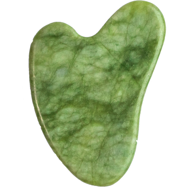 GUA SHA FACIAL DE PIEDRA DE JADE VERDE - 75567140