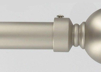 Barra de cortina extensible D28mm 120-210cm empotrado en la pared - plata mate - 760412099