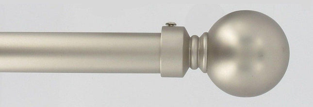 Barra de cortina extensible D28mm 120-210cm empotrado en la pared - plata mate - 760412099