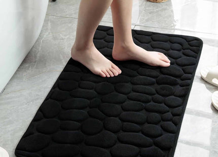ALFOMBRA MICROFIBRA GUIJARROS 50X80 CM NEGRO - 7718N103