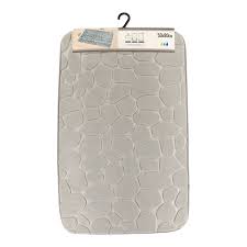 ALFOMBRA MICROFIBRA GUIJARROS 50X80 CM GRIS CLARO - 7718N183