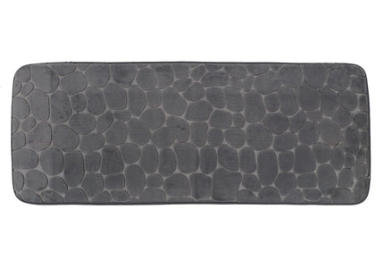 ALFOMBRA MICROFIBRA GUIJARROS 45X120 CM  GRIS OSCURO - 7743181