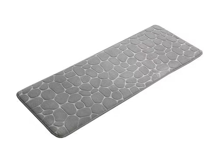 ALFOMBRA MICROFIBRA GUIJARROS 45X120 CM GRIS CLARO - 7743183
