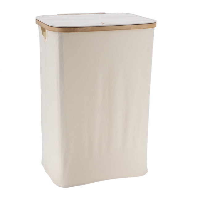 Cesto de lavandería rectangular y plegable A60cm "Purebamboo" - 8720104