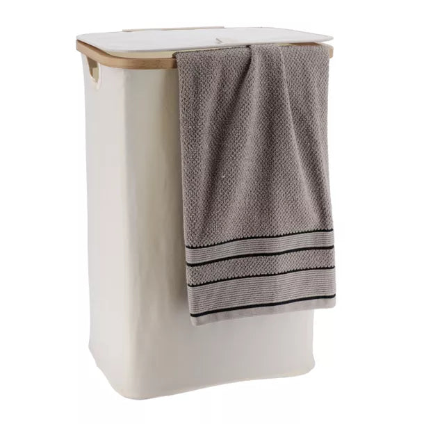 Cesto de lavandería rectangular y plegable A60cm "Purebamboo" - 8720104