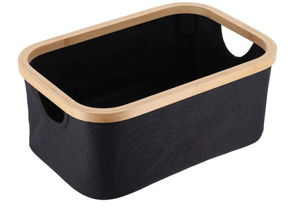 Cesta para ordenar plegable L38 x A16 cm Purebamboo negro - 8723103