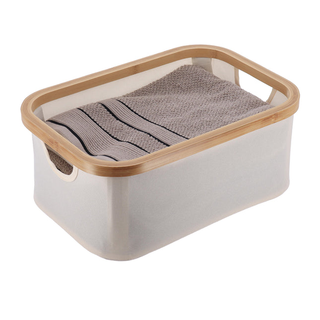 Cesta para ordenar plegable L38 x A16 cm Purebamboo natural - 8723104