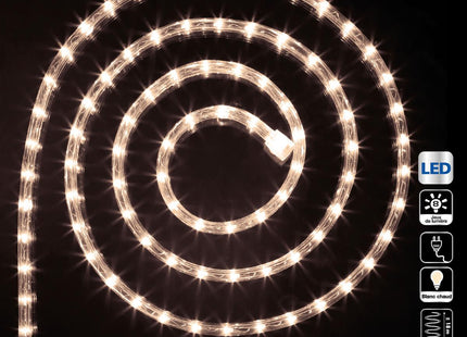 Guirnalda de luces de 18m de tubo LED blanco cálido y 8 efectos de luz - 875546G