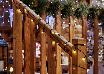 Guirnalda de luces LED de 300m con temporizador para exteriores blanco cálido - 877713G2