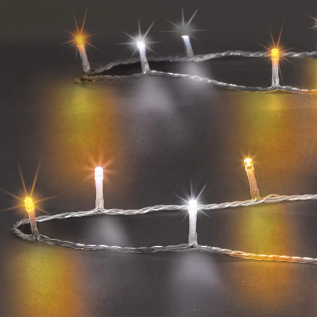 Guirnalda de luz exterior 300 LED blanco frío/cálido 30m - 877713N