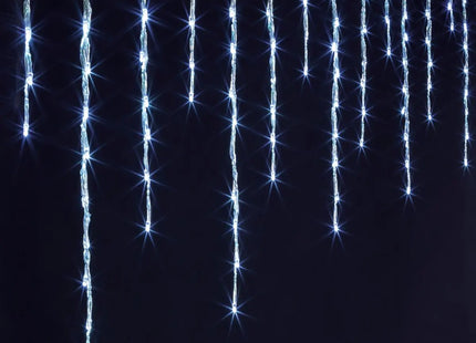 Cortinas estalactitas exterior 2m 120 LED blanco frío + transformador - 877720B