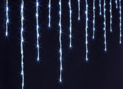 Cortinas estalactitas exterior 6m 360 LED blanco frío + transformador - 877722B